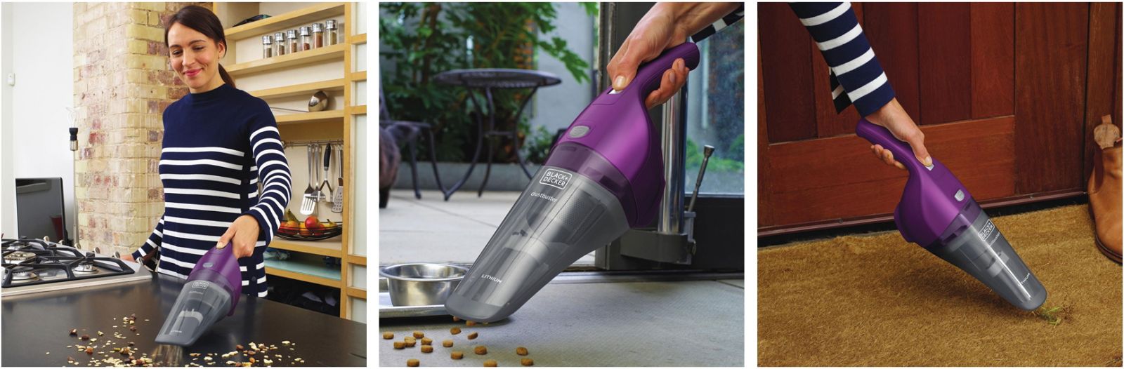 שואב אבק ידני נטען בלק אנד דקר BLACK & DECKER DUSTBUSTER NVB115W